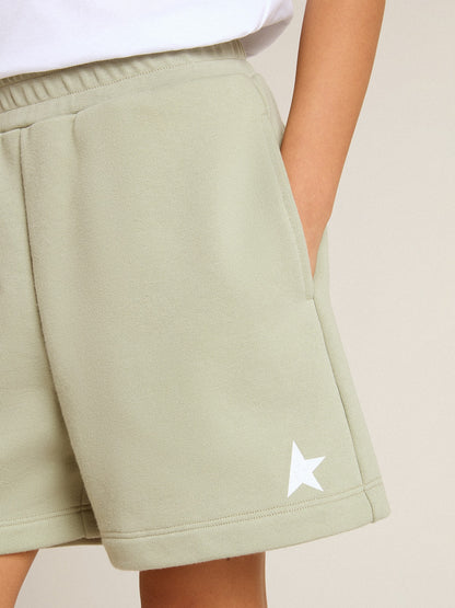 Light green shorts with white star - Golden Goose Kids