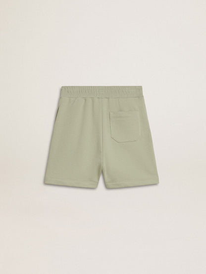 Light green shorts with white star - Golden Goose Kids
