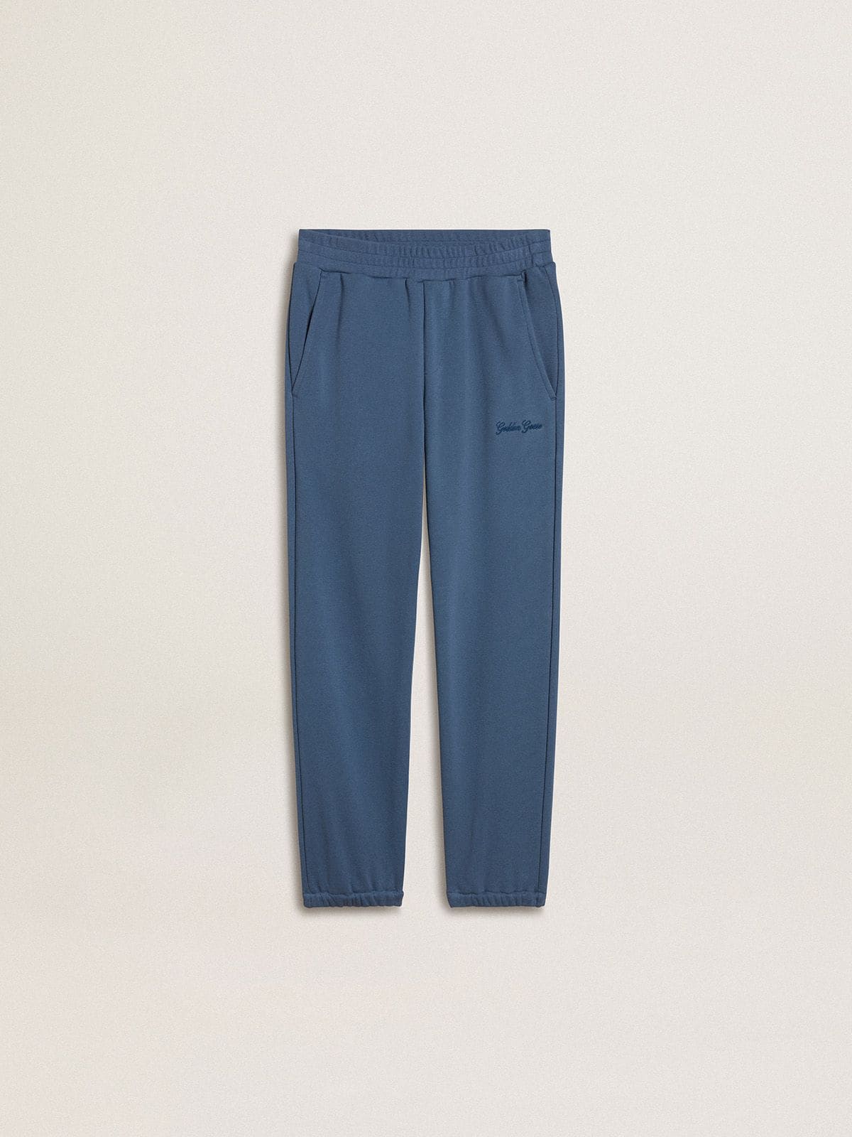 Kids’ blue joggers with embroidery - Golden Goose Kids