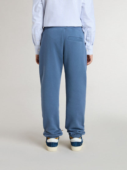 Kids’ blue joggers with embroidery - Golden Goose Kids