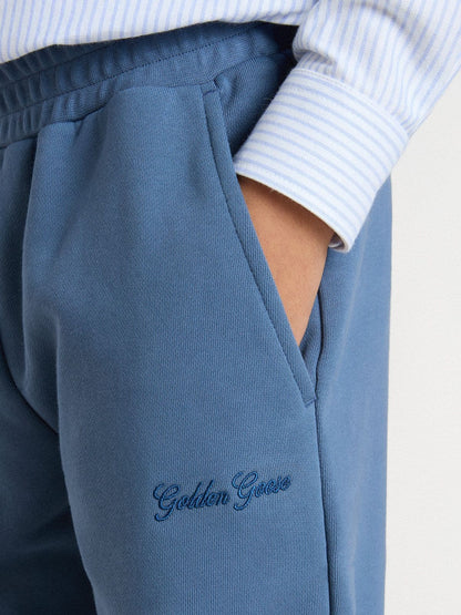 Kids’ blue joggers with embroidery - Golden Goose Kids