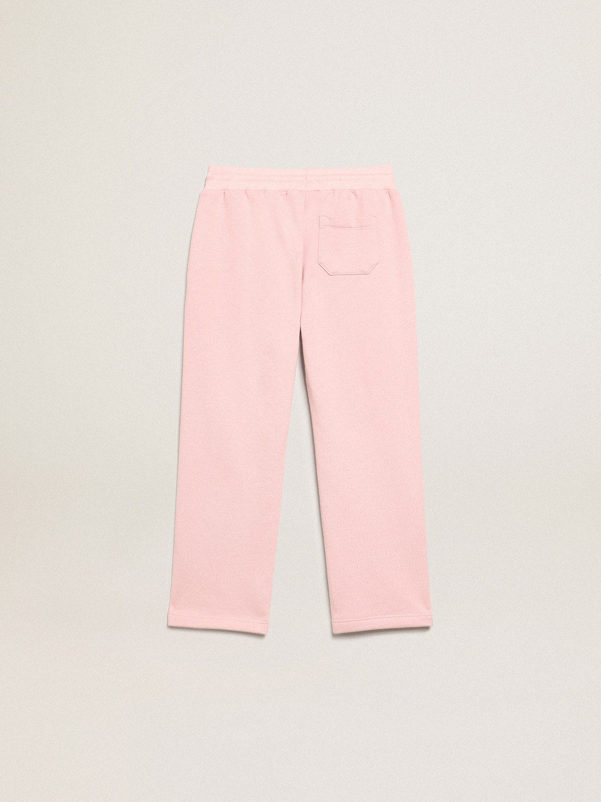 Pink joggers with glitter star on the front - Golden Goose Kids