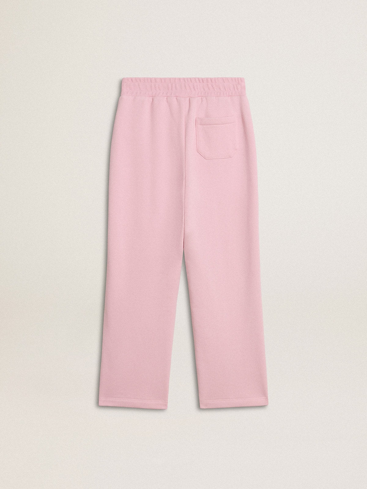 Pink joggers with glitter star on the front - Golden Goose Kids