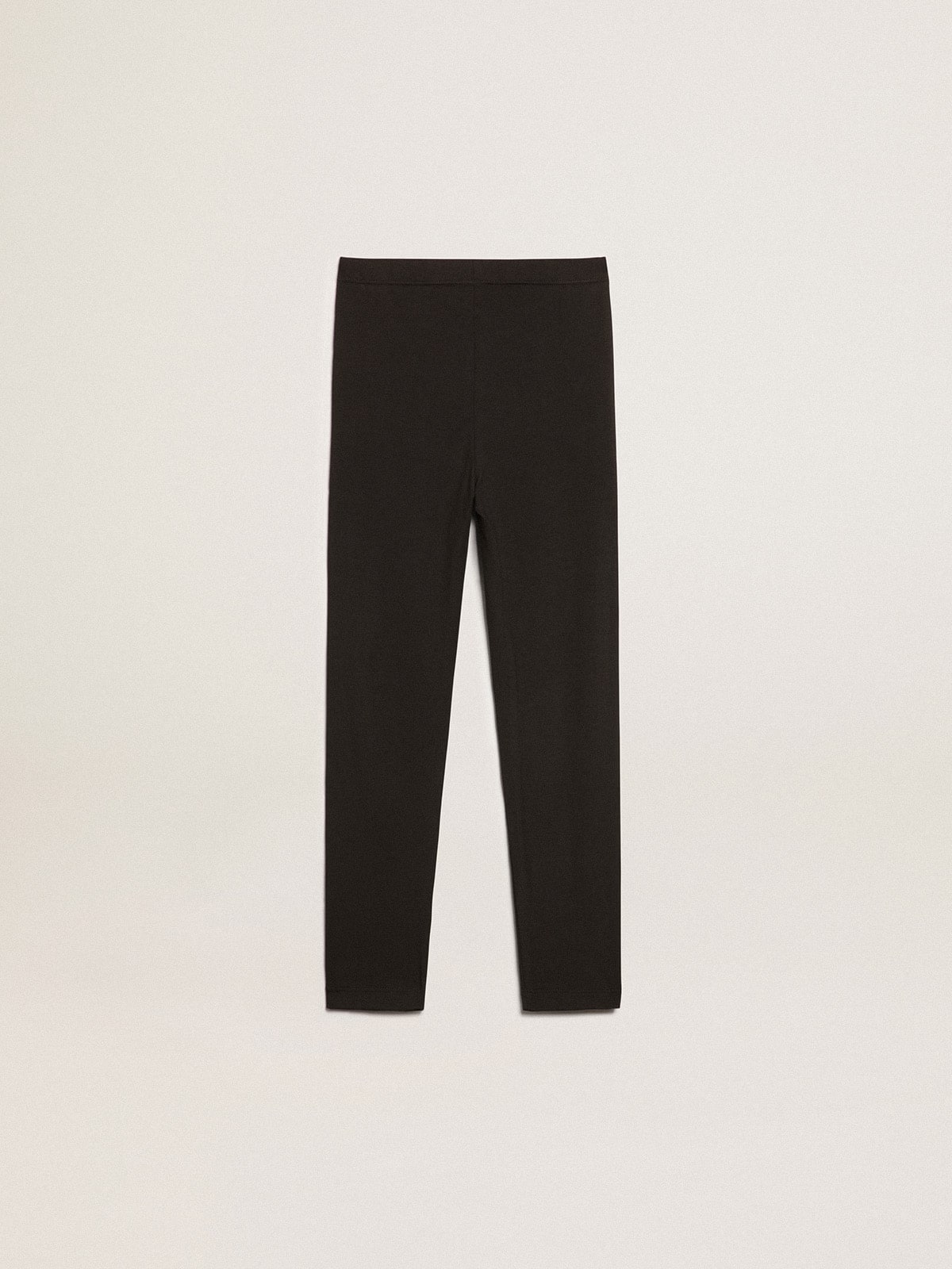 Girls’ black leggings with white stars on the sides - Golden Goose Kids