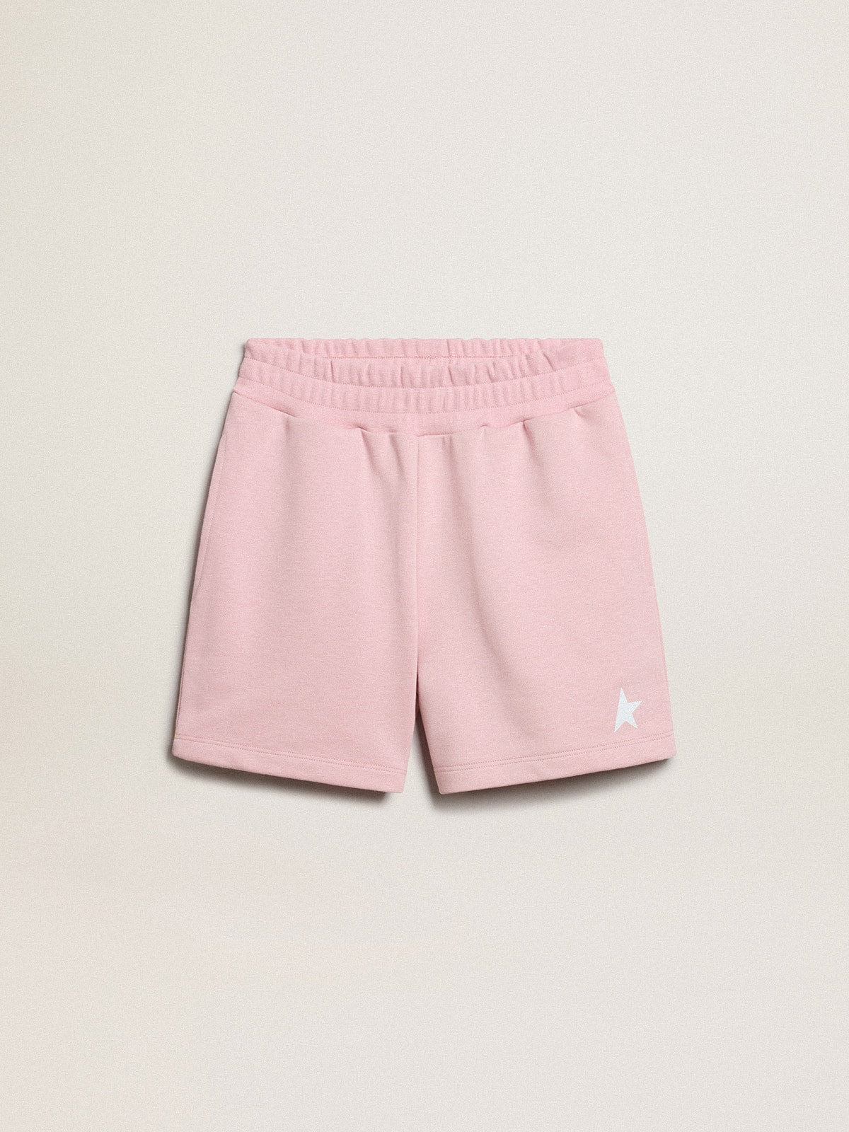 Girls’ shorts in pink with white star - Golden Goose Kids
