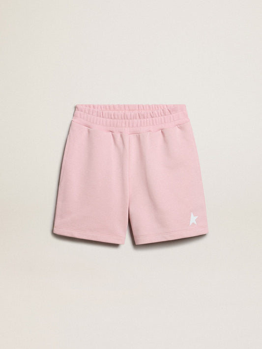 Girls’ shorts in pink with white star - Golden Goose Kids