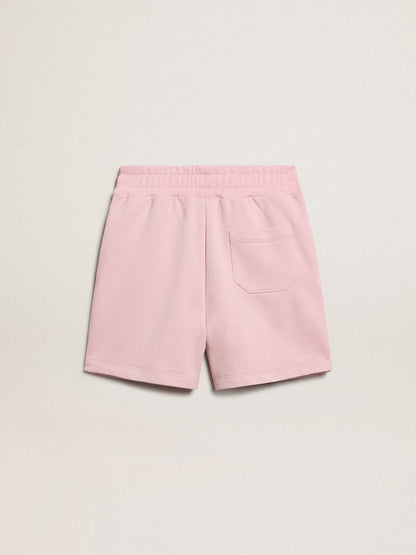 Girls’ shorts in pink with white star - Golden Goose Kids