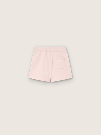 Star girls’ shorts in pink cotton with patch and logo - Golden Goose Kids