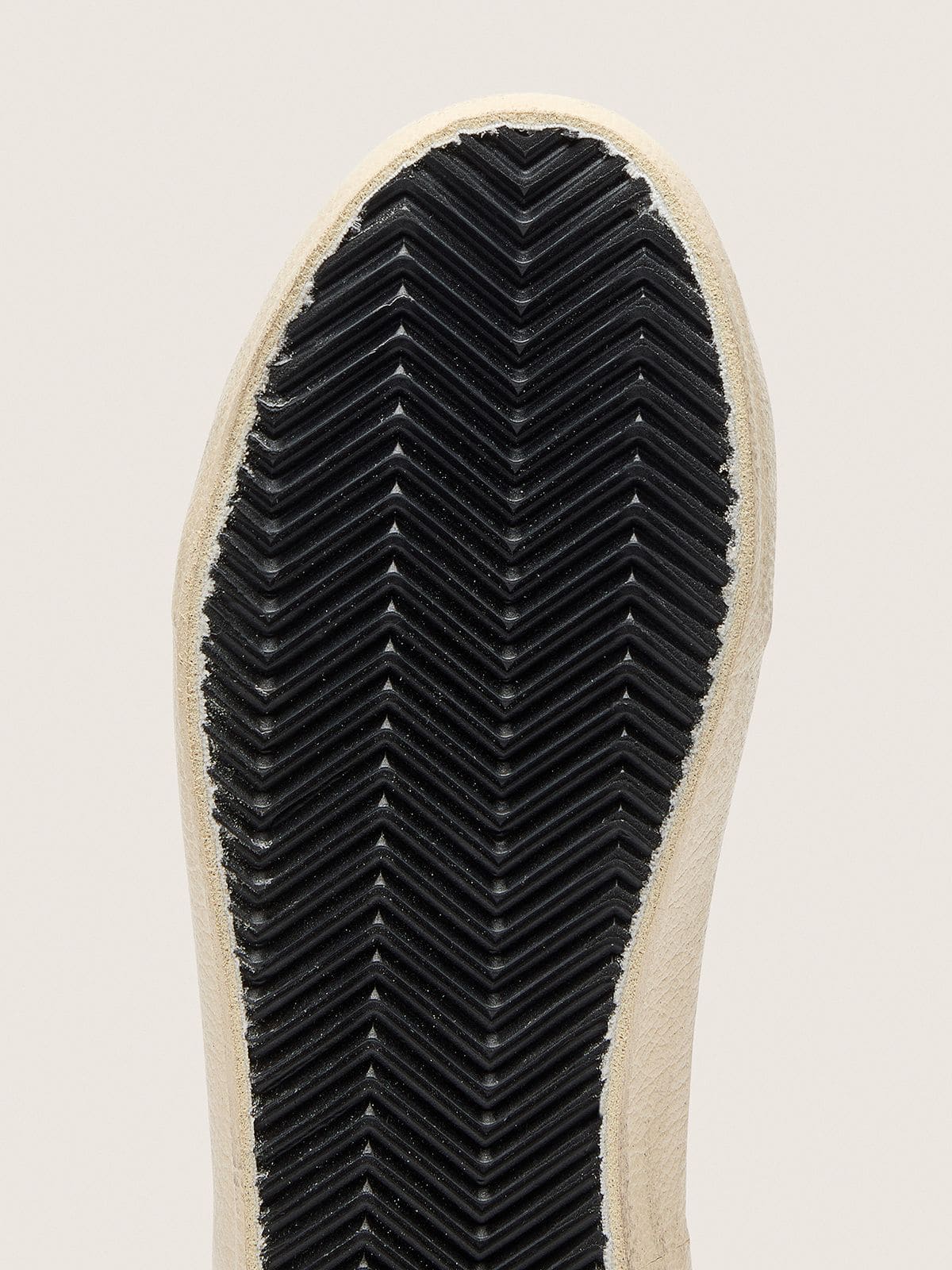 Junior Old School with black leather star and beige and green suede inserts - Golden Goose Kids