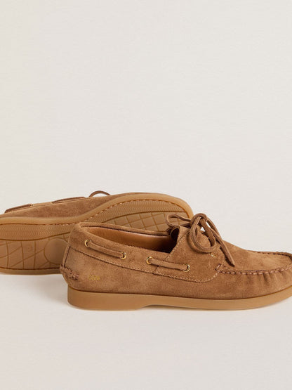 Junior Cruise loafer in light brown suede - Golden Goose Kids