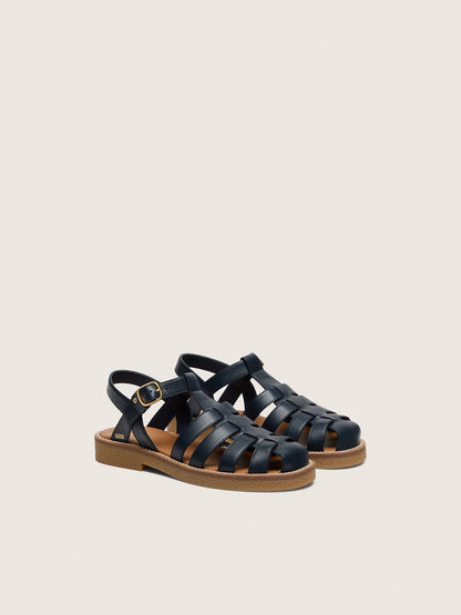 Junior Maxime sandals in navy-blue leather - Golden Goose Kids
