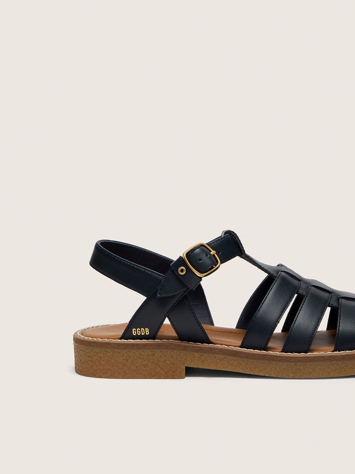 Junior Maxime sandals in navy-blue leather - Golden Goose Kids