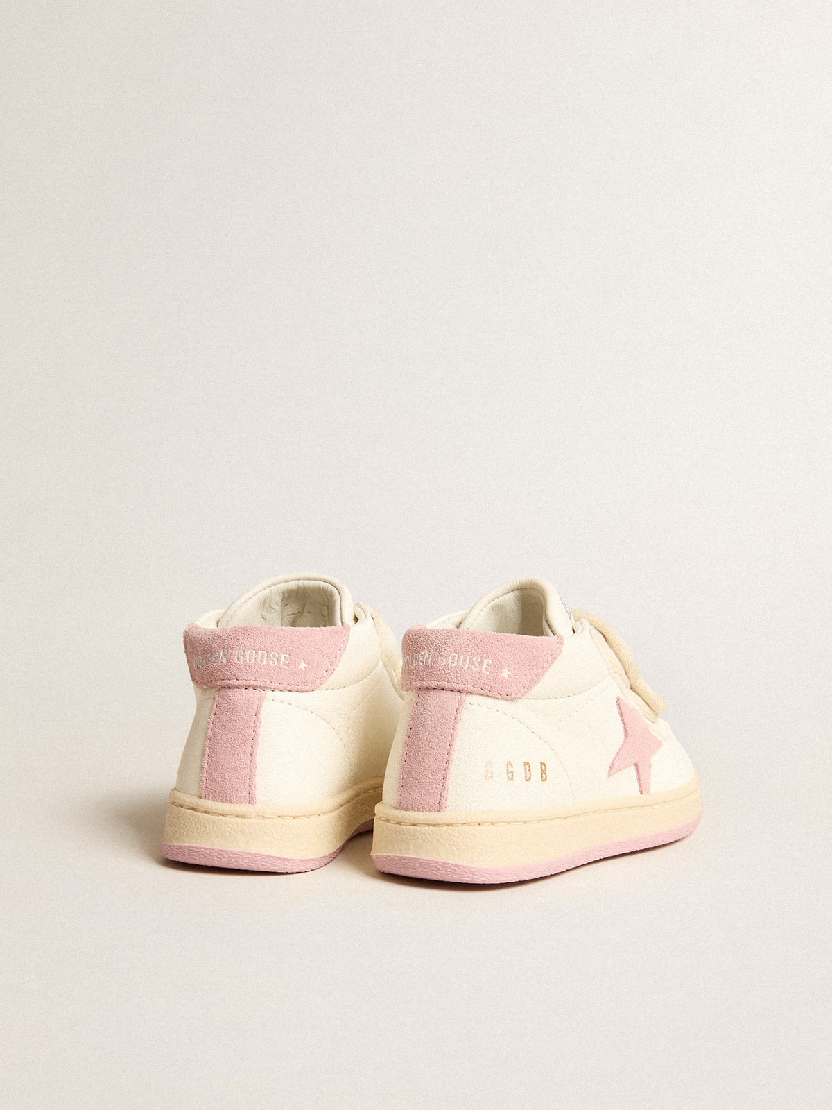June Junior in nappa leather with old rose suede star and heel tab - Golden Goose Kids