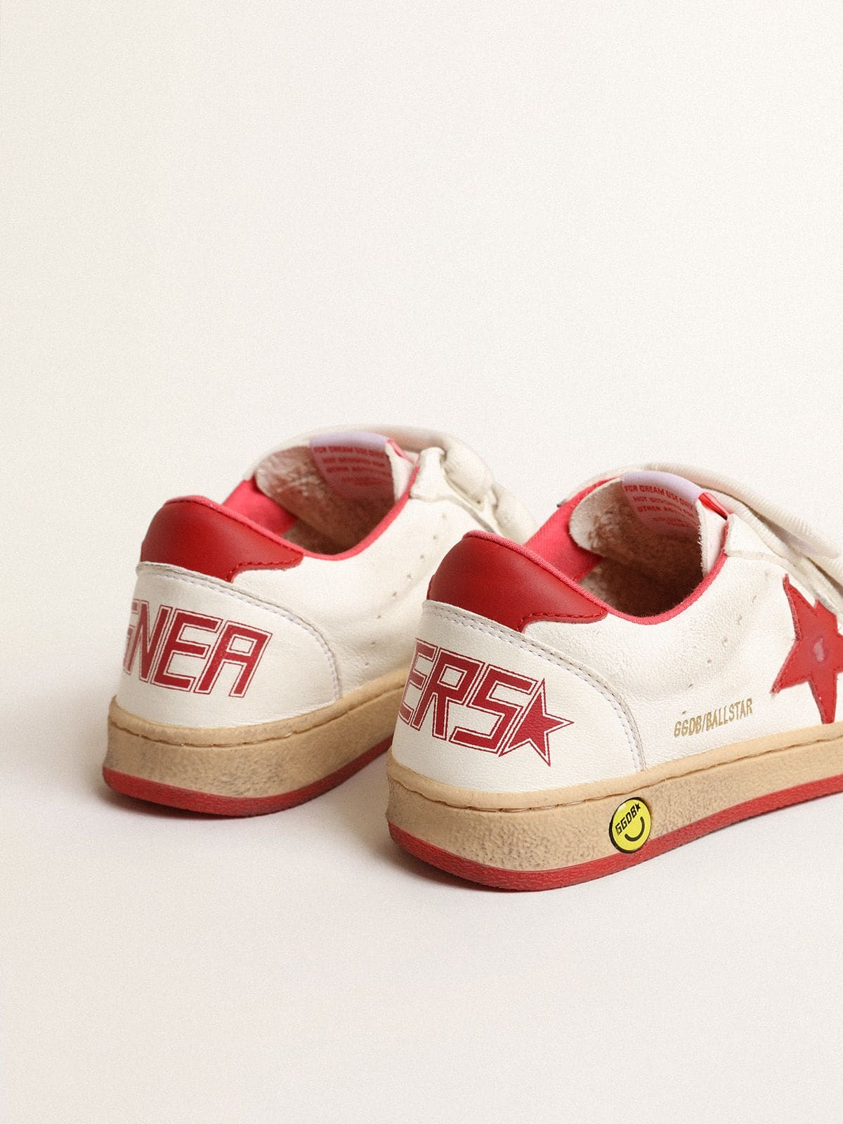 Junior Ball Star in nappa with red leather star and heel tab - Golden Goose Kids