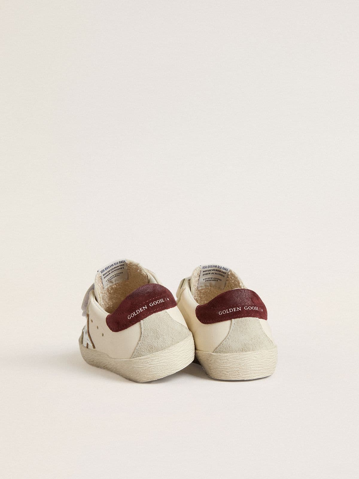 Junior Old School with silver metallic leather star and purple suede heel tab - Golden Goose Kids