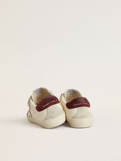 Junior Old School with silver metallic leather star and purple suede heel tab - Golden Goose Kids