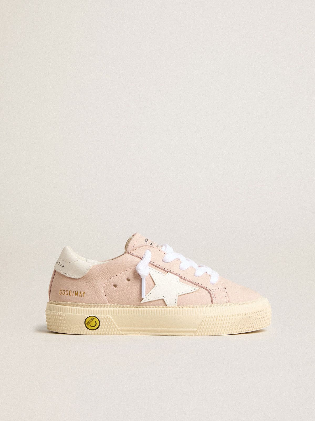 Pink May Teen with white leather star - Golden Goose Kids