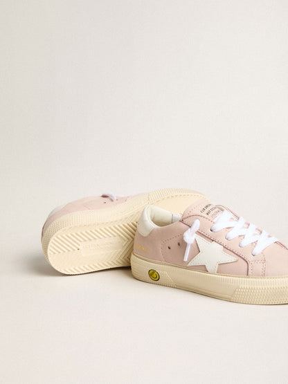 Pink May Teen with white leather star - Golden Goose Kids