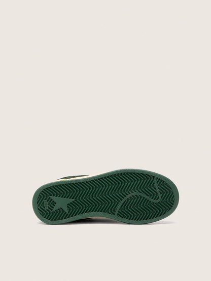 Young Ball Star in forest-green suede with cream leather star and heel tab - Golden Goose Kids