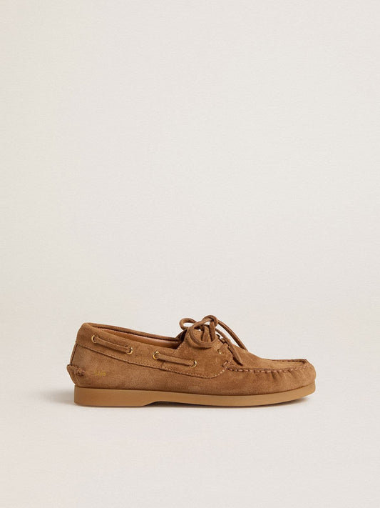 Young Cruise loafer in light brown suede - Golden Goose Kids
