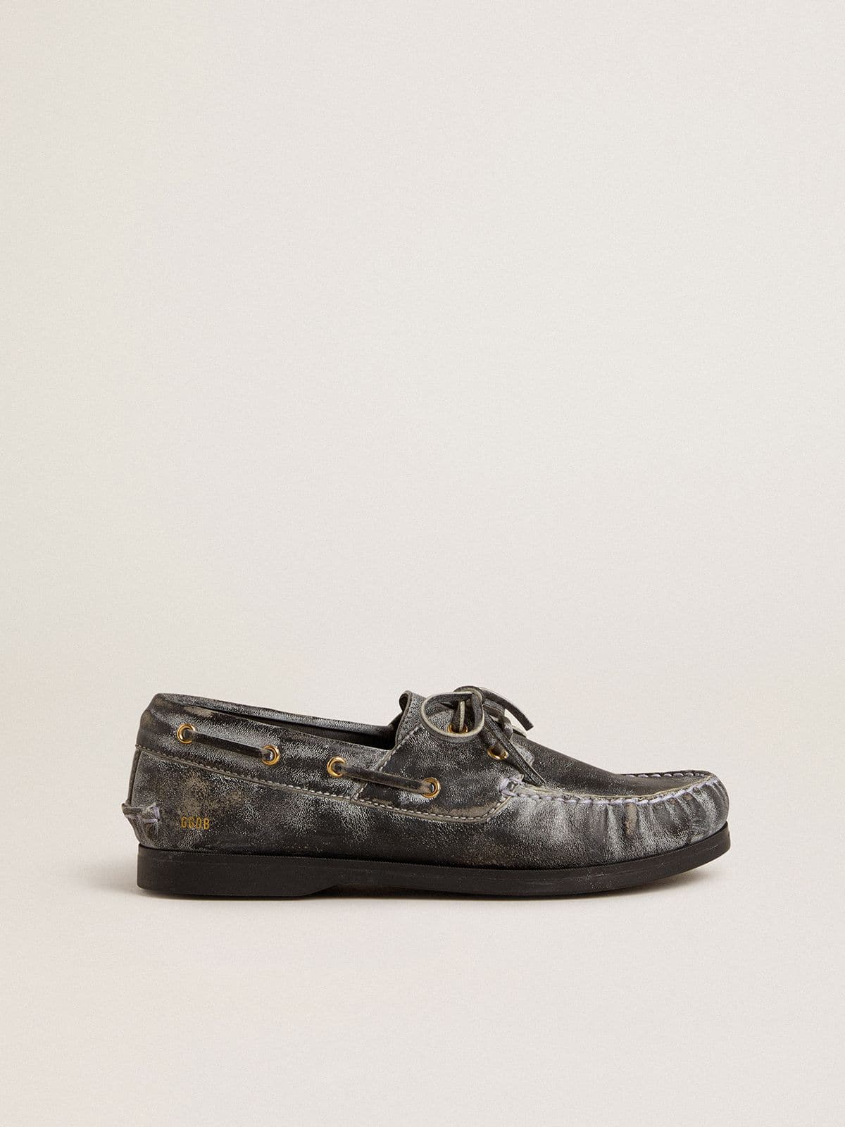Cruise Teen loafer in distressed-effect black leather - Golden Goose Kids