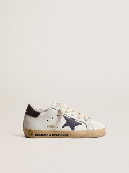 Super-Star Young in nappa with a printed star and black heel tab - Golden Goose Kids