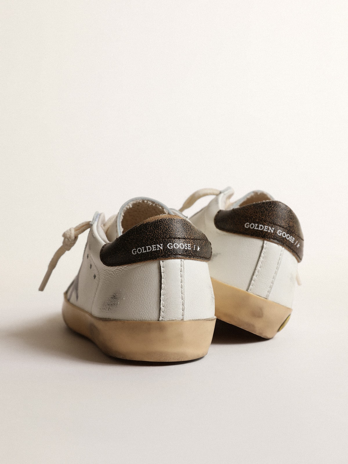 Super-Star Young in nappa with a printed star and black heel tab - Golden Goose Kids
