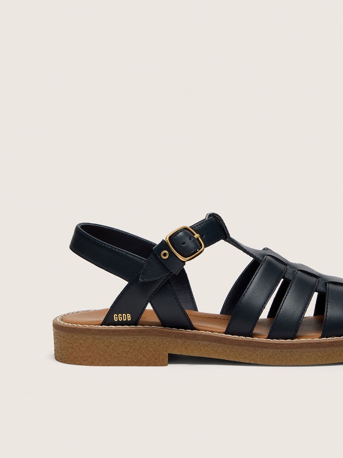Young Maxime sandals in navy-blue leather - Golden Goose Kids