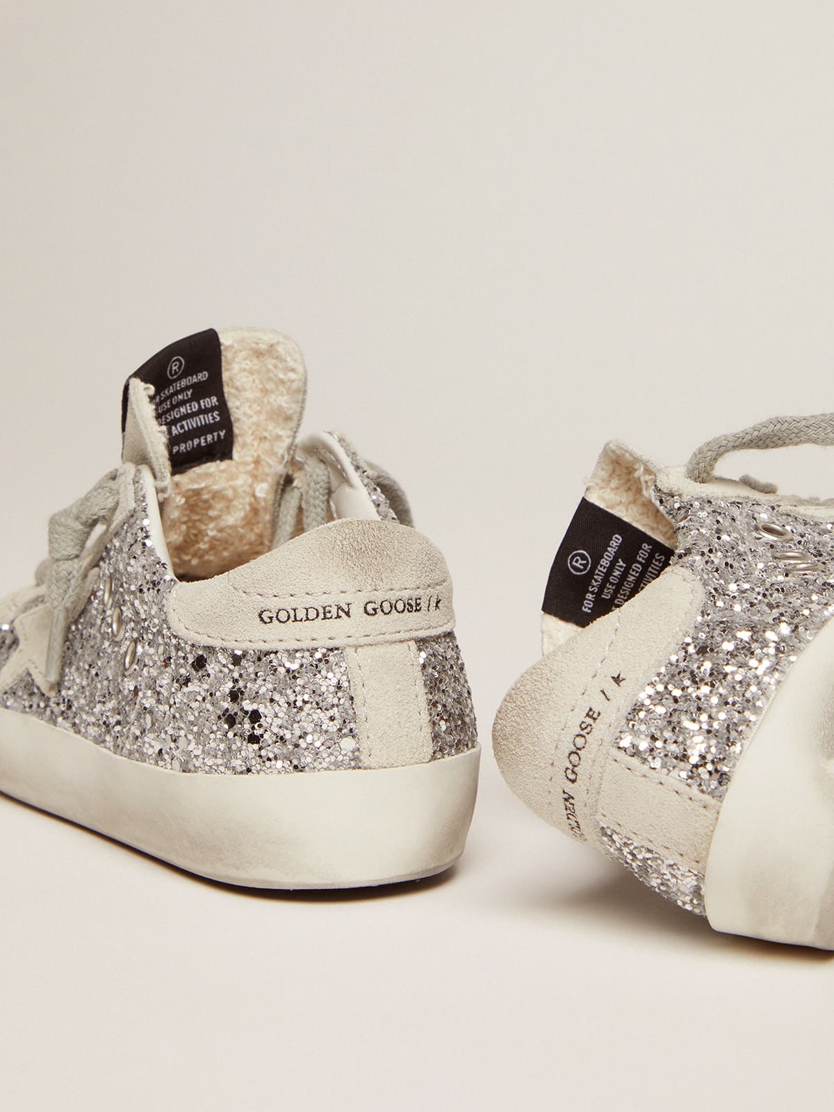 Super-Star Young with silver glitter - Golden Goose Kids