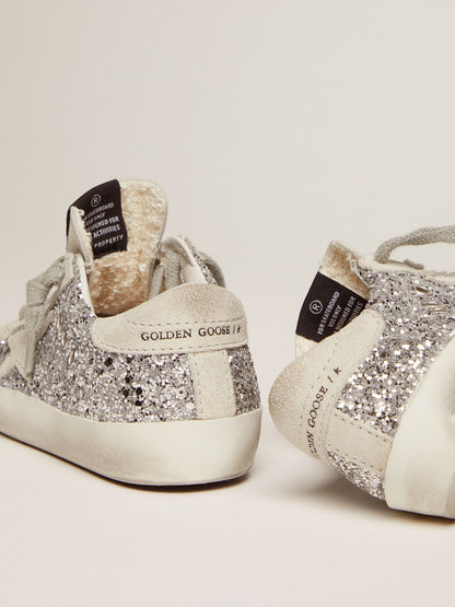 Super-Star Young with silver glitter - Golden Goose Kids