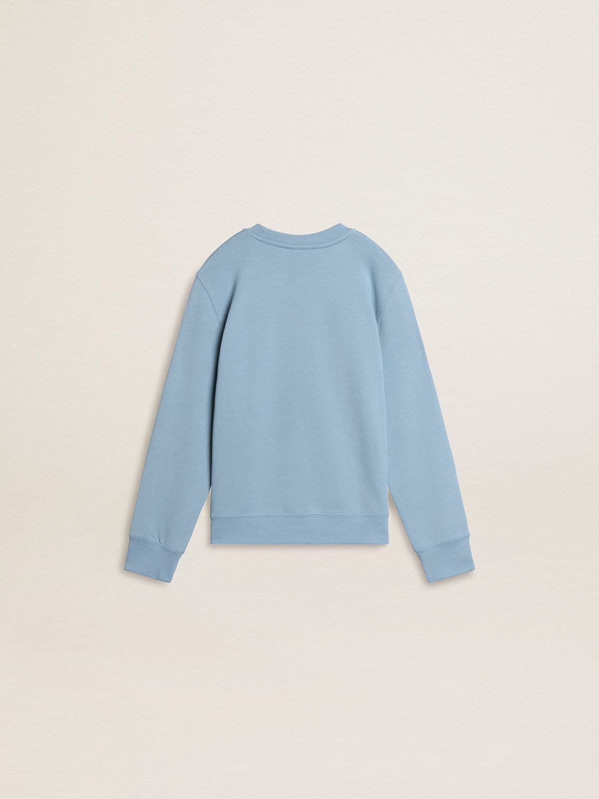 Boys' light blue sweatshirt with lettering on the front - Golden Goose Kids