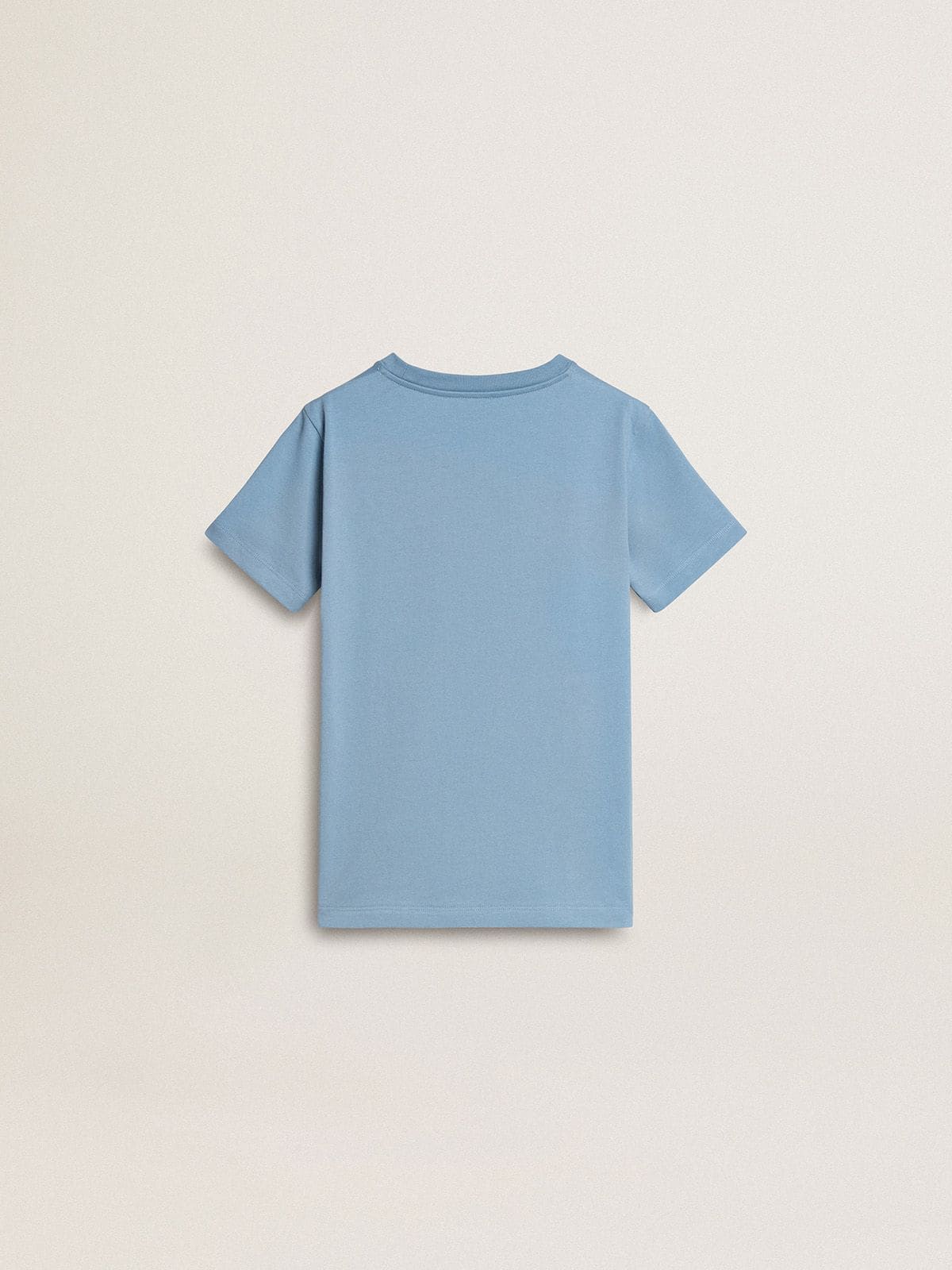 Boys' light blue T-shirt with print - Golden Goose Kids