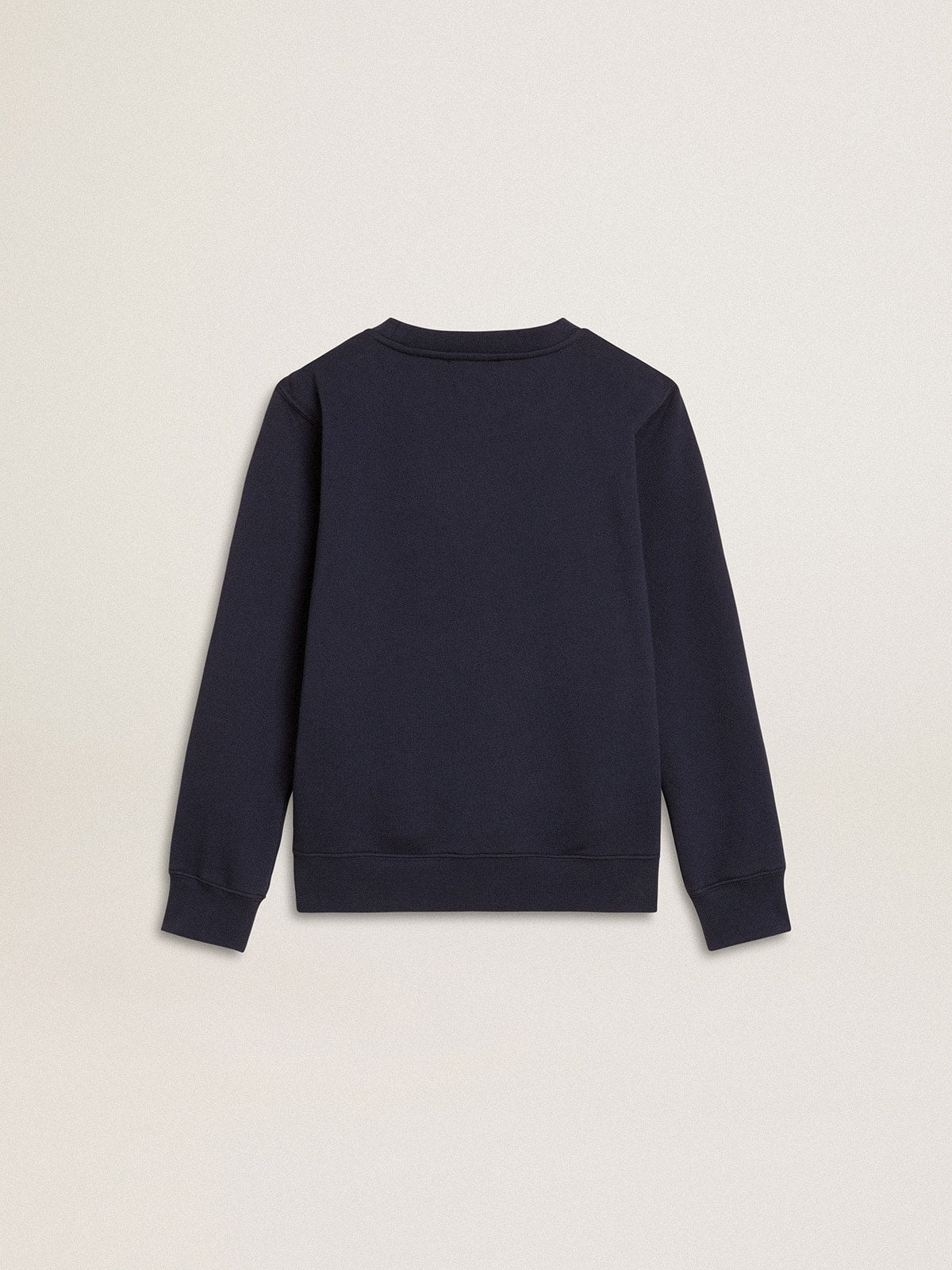 Boys' dark blue sweatshirt with white print - Golden Goose Kids