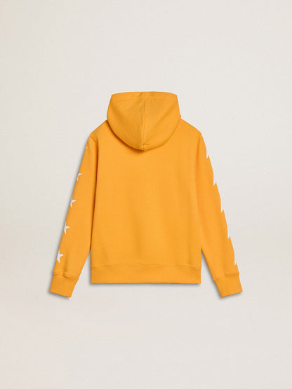 Boys’ orange sweatshirt with zip fastening - Golden Goose Kids