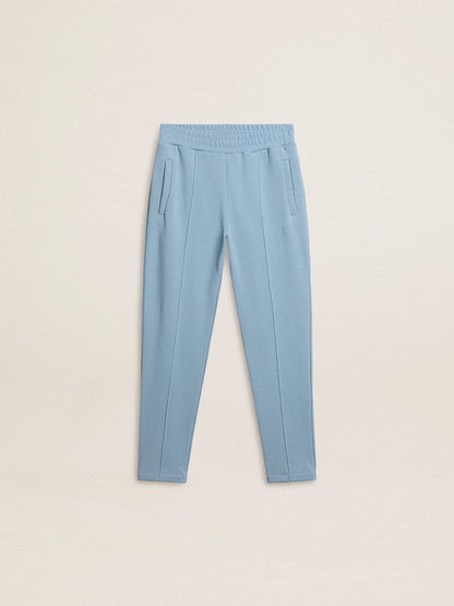 Boys' light blue printed joggers - Golden Goose Kids