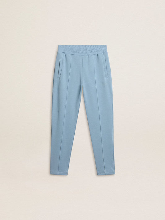 Boys' light blue printed joggers - Golden Goose Kids