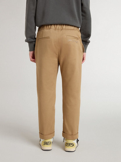 Kids’ chinos in tobacco-colored cotton - Golden Goose Kids