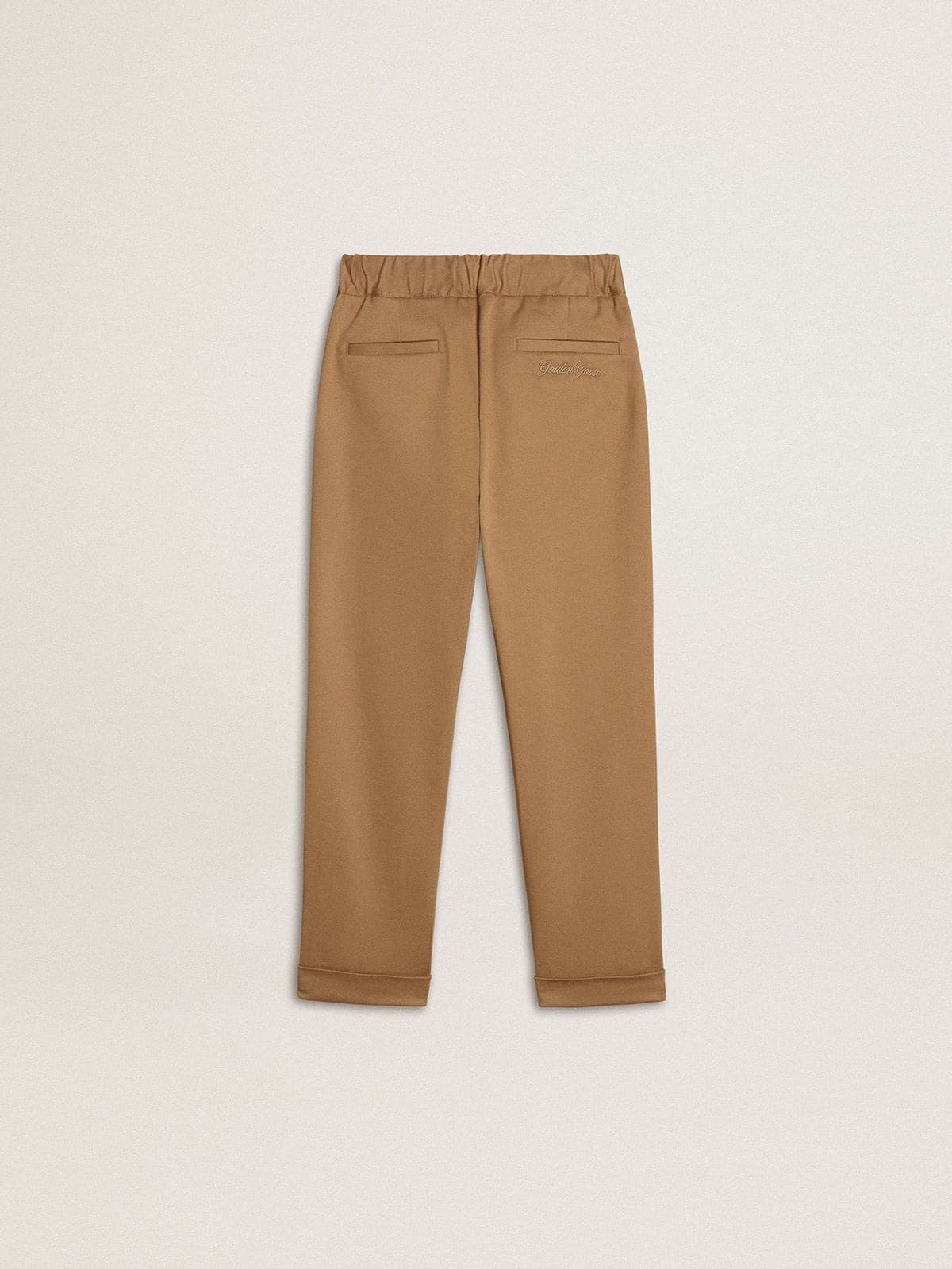Kids’ chinos in tobacco-colored cotton - Golden Goose Kids