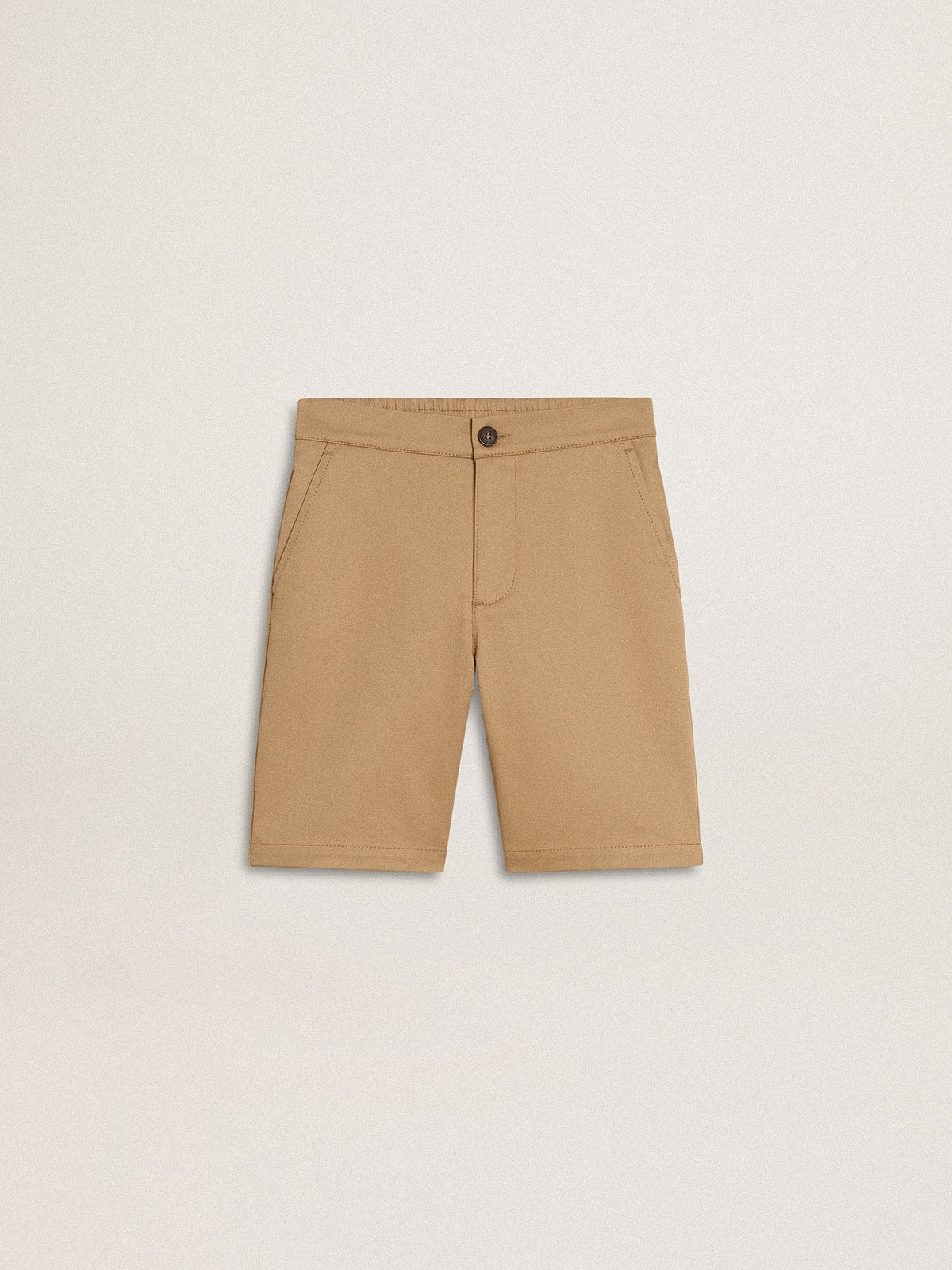 Boys' shorts in beige cotton - Golden Goose Kids
