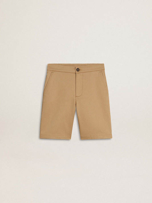 Boys' shorts in beige cotton - Golden Goose Kids