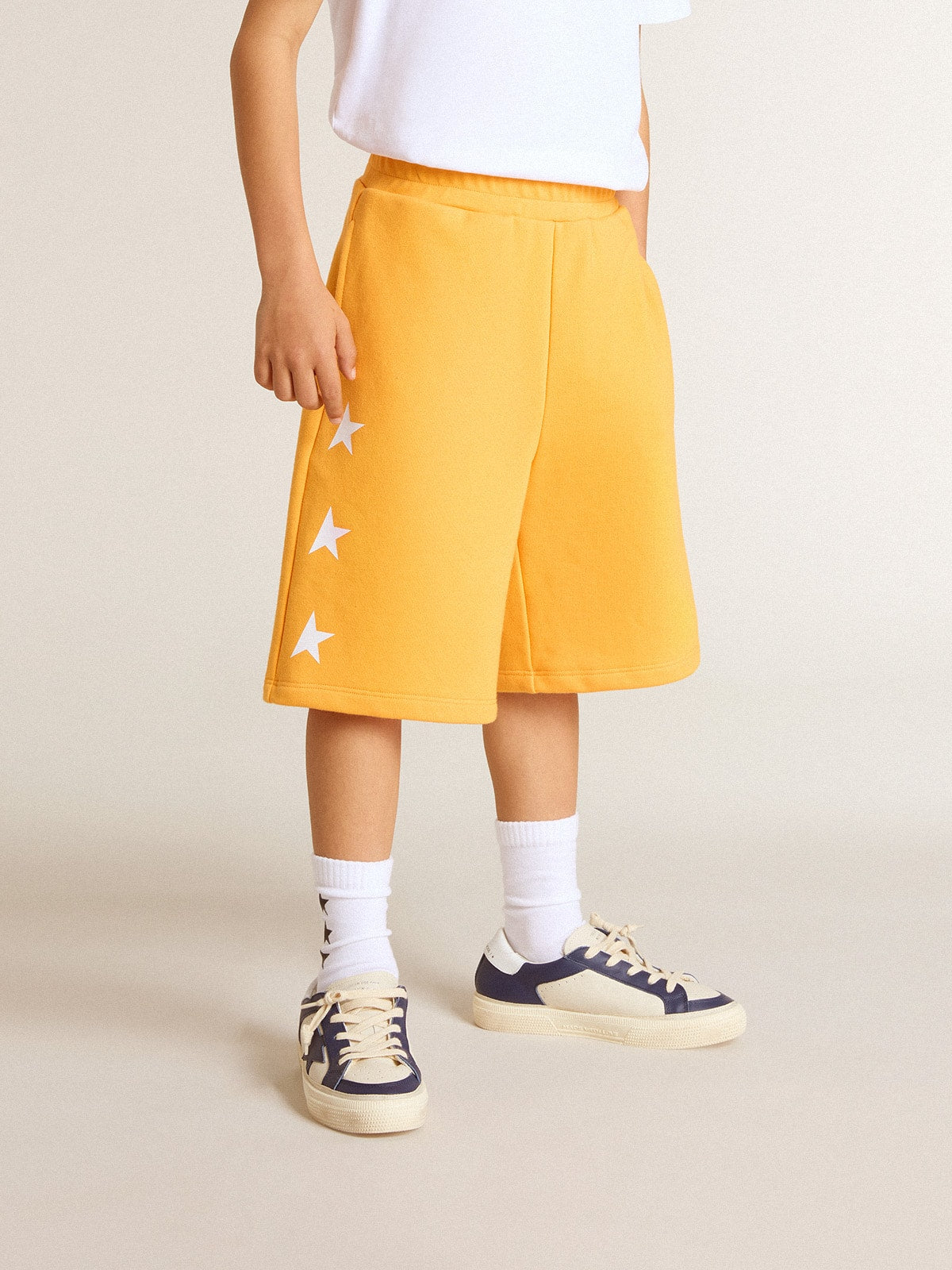 Boys' mustard yellow shorts - Golden Goose Kids