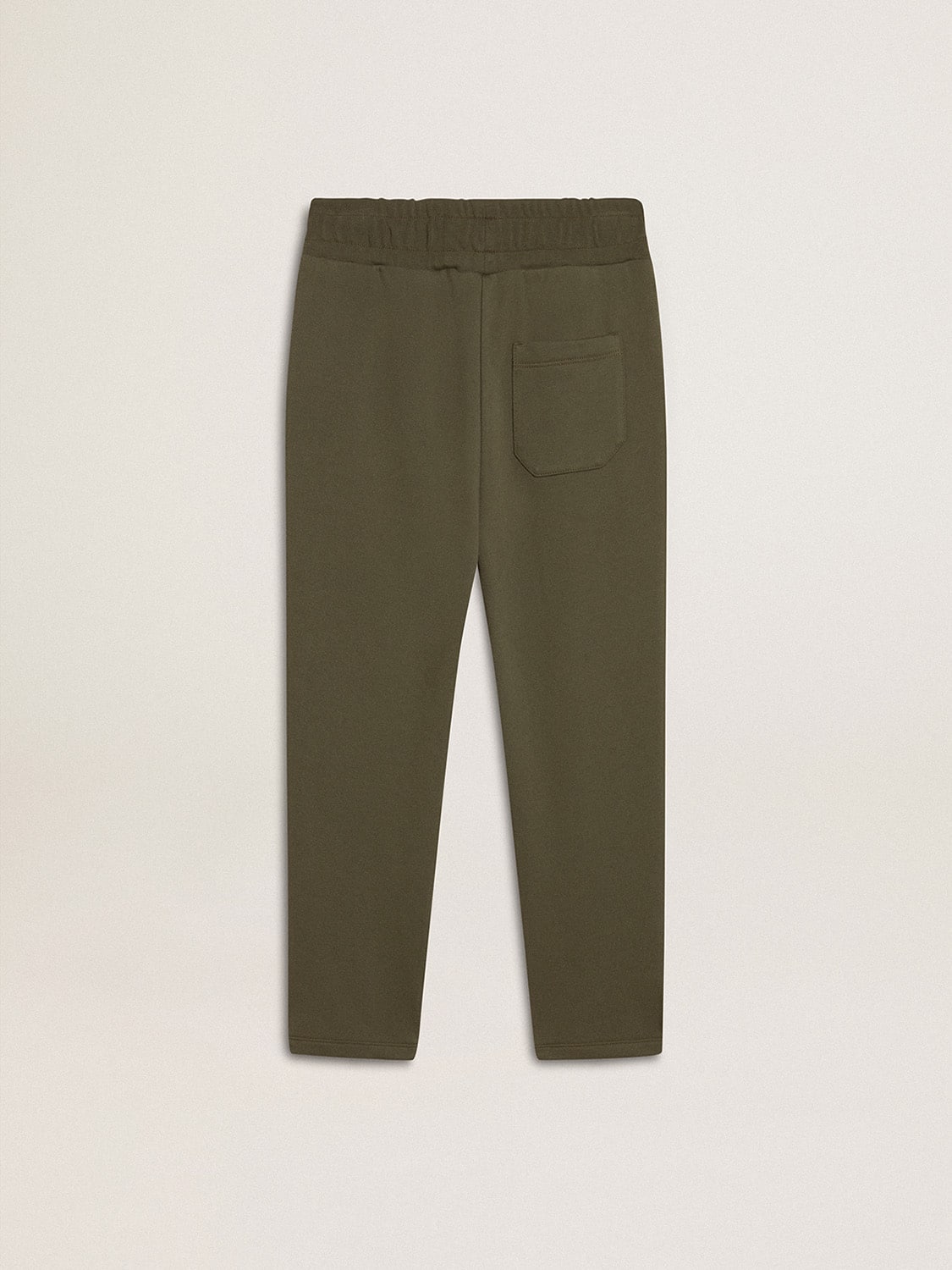 Boys' military-green joggers with white stars - Golden Goose Kids