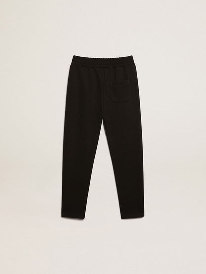 Boys’ black joggers with white stars - Golden Goose Kids