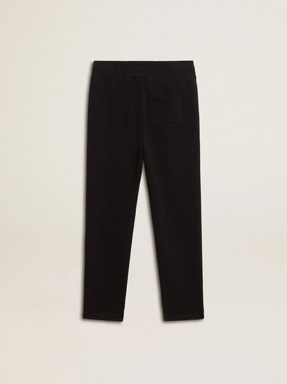 Boys’ black joggers with white stars - Golden Goose Kids