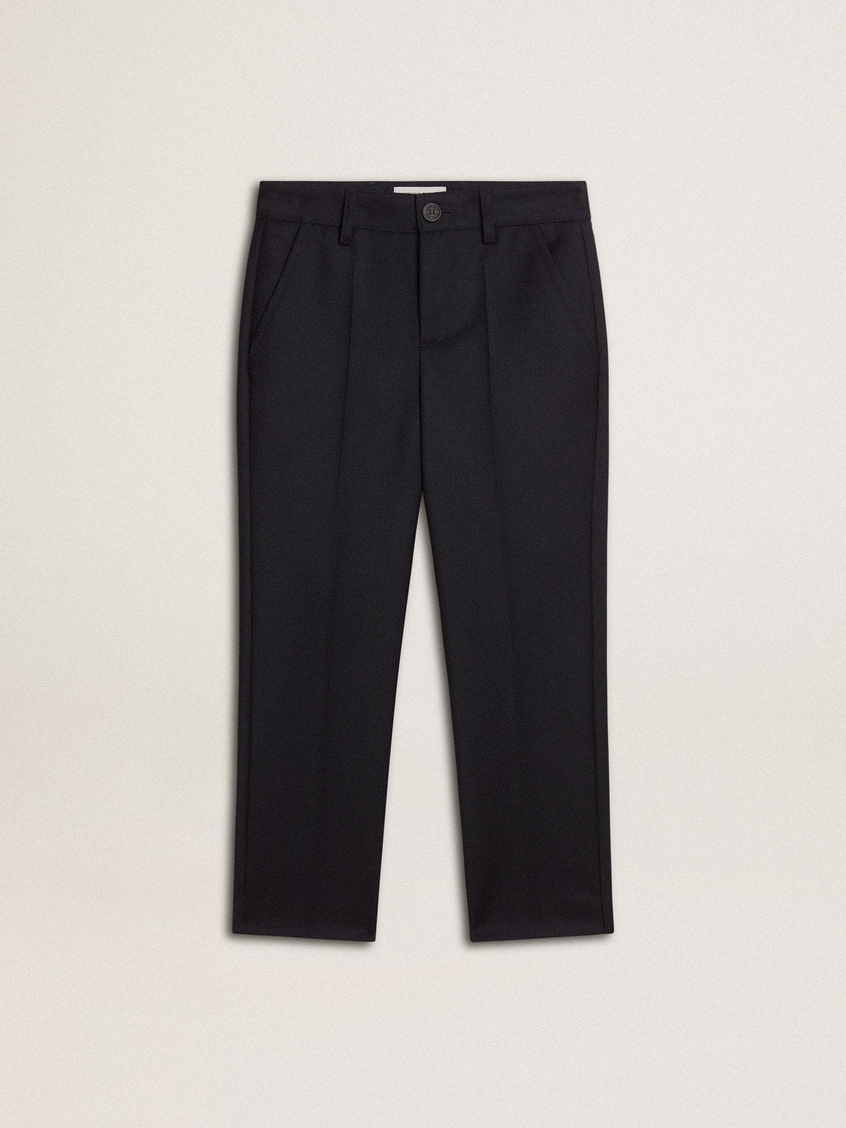 Boys' dark blue wool pants - Golden Goose Kids