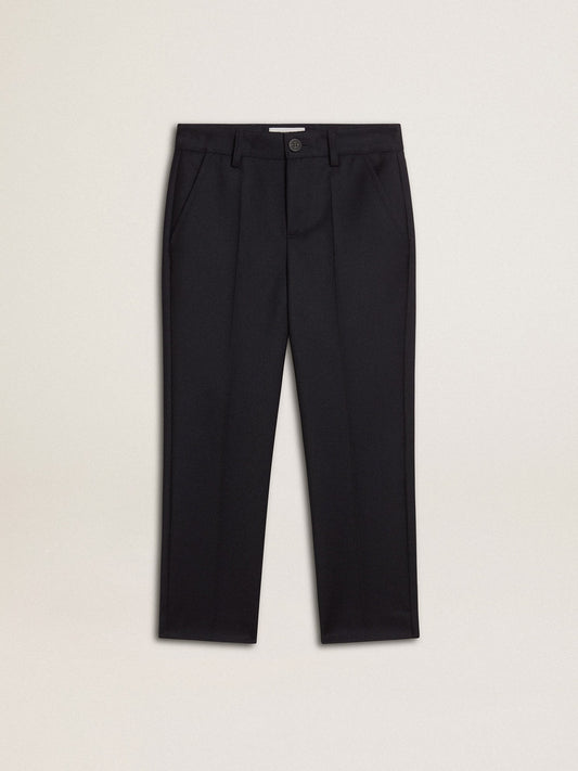 Boys' dark blue wool pants - Golden Goose Kids