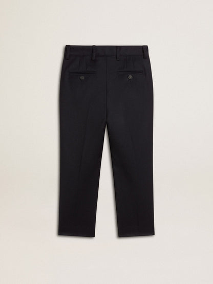 Boys' dark blue wool pants - Golden Goose Kids