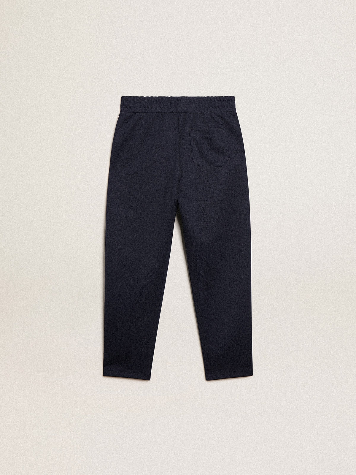 Dark blue joggers with white strip and contrasting stars - Golden Goose Kids