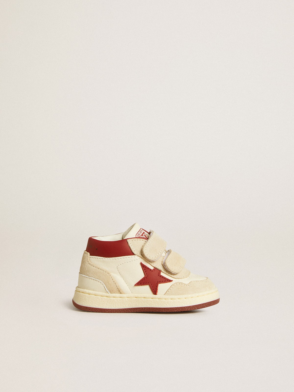 June Junior in nappa and suede with red leather star and heel tab - Golden Goose Kids