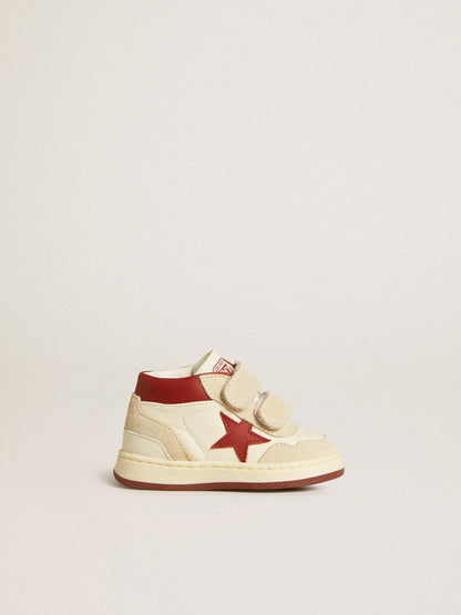 June Junior in nappa and suede with red leather star and heel tab - Golden Goose Kids